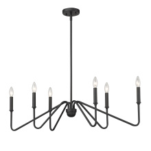 Golden 3690-LP NB - Yep by Golden Lighting Kennedy 6-light Island Light in Natural Black